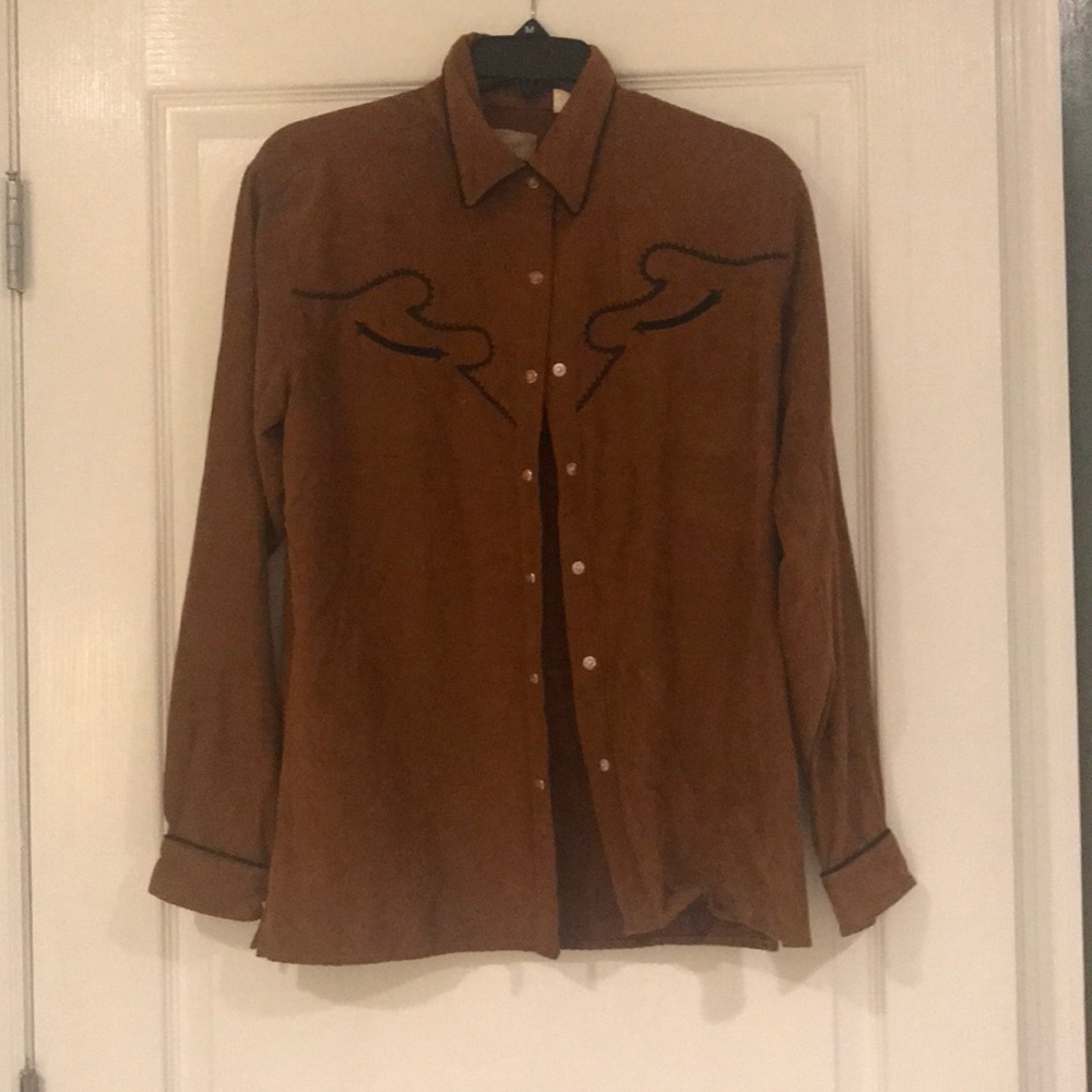 Wrangler Faux Suede Button Down